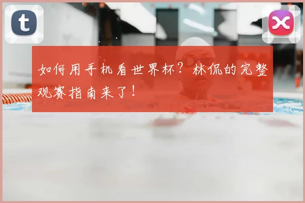 如何用手机看世界杯?林侃的完整观赛指南来了!