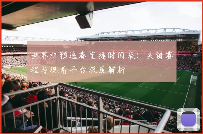 世界杯预选赛直播时间表：关键赛程与观看平台深度解析